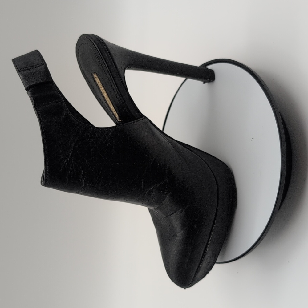 BCBGENERATION| Black Leather High Heel Ankle Boots - Picture 8 of 16